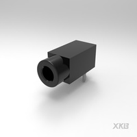 Soket Jack Headphone Stereo 2.5mm XKB Connection PJ-218A2 Tipe Lubang Tembus 30V 500mA ROHS untuk Peralatan Audio PCB