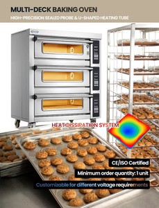 Four à pâtisserie électrique commercial de grande capacité, matériaux en soja, puissance 6000W, thermostat réglable, plage de température 10-260°C - Product Image 3