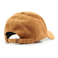 Gorra de Pana Multicolor con Logotipo Bordado de Diseño Personalizado OEM, Gorra Vintage de 6 Paneles, Gorra de Béisbol con Estructura de Pana