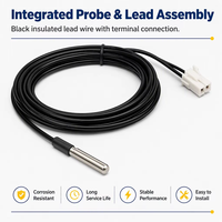 High Precision 1% NTC 10K 50K 100K B3950 Temperature Sensor Probe Waterproof Stainless Steel Thermistor Cable