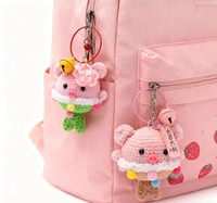 Porte-clés pendentif queue de sirène en crochet, poupée en peluche personnalisée, écologique, ornements en crochet sur mesure
