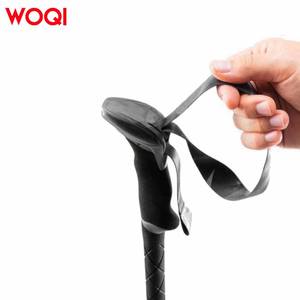 WOQI Bâtons de ski en fibre de carbone pour le trekking et la randonnée Accessoires de plein air en gros avec poignées de sangle et bâton de panier - Product Image 4