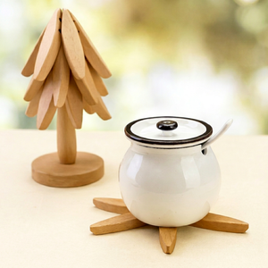 Support en bois de haute qualité, design nordique en forme de feuille, dessous de verre artisanal, décoration de table aux prix les plus bas par NEHA ENTERPRISES - Product Image 1