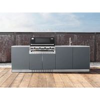 Cuisine extérieure en acier inoxydable, plan de travail extérieur, îlot de cuisine extérieur, armoire de cuisine en acier inoxydable 304, barbecue à gaz