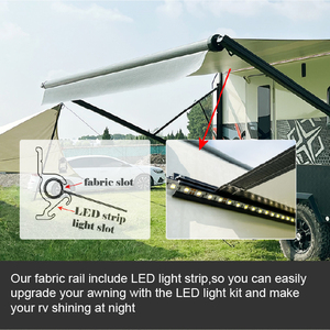 Awnlux <span class=keywords><strong>RV</strong></span> phụ kiện bên ngoài kích thước đầy đủ Caravan Pop Up cắm trại Trailer Offroad <span class=keywords><strong>4x4</strong></span> cơ giới điện Patio bên mái hiên với Le - Product Image 6