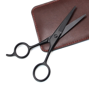 Bán Buôn Chuyên Nghiệp <span class=keywords><strong>Made</strong></span> Hộ Gia Đình Sharp Râu Chăm Sóc Thép Không Gỉ Kéo Màu Đen Với Logo - Product Image 3