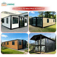 Maison conteneur modulaire pliable de 20 pieds et 40 pieds, design moderne pour bureaux, petites résidences, hôtels familiaux et villas