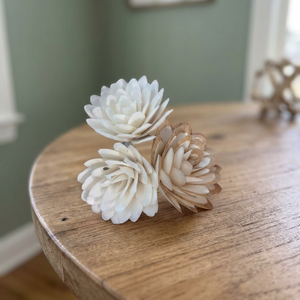 Flores de Cerezo de Madera Sola Blancas Hechas a Mano de 8CM, Ecológicas, Difusor de Aroma de Tailandia, Venta al por Mayor para Bodas - Product Image 2