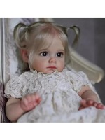 Vente en gros de poupées reborn de 55 cm (22 pouces), poupées réalistes en silicone et vinyle, nouveau-né, petite fille, poupée réaliste personnalisée
