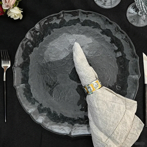 Assiette de rangement pour lunettes de décoration de bureau pour fête de mariage <span class=keywords><strong>Assiettes</strong></span> de dessous pour mariage en plein air Ensemble d'<span class=keywords><strong>assiettes</strong></span> rondes en verre - Product Image 1