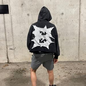 แฟชั่นฤดูหนาวใหม่ เสื้อครอปสไตล์วินเทจ แต่งลายปักแบบดิสเทรส  ย้อมสีแบบแอซิดวอช ผ้าฝ้ายเฟรนช์เทอร์รี่ 100% - Product Image 5