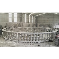 Vente en gros à prix réduit : Designs de garde-corps d'escalier en marbre de luxe, personnalisés, pour usage extérieur, résidentiel, jardin et villa, avec sculptures de plantes et statues