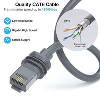 Câble Ethernet RJ45 pour Starlink V4 Mini, étanche, CAT6, protection contre les courts-circuits, câble réseau haute vitesse 1200 Mbps, 5 m