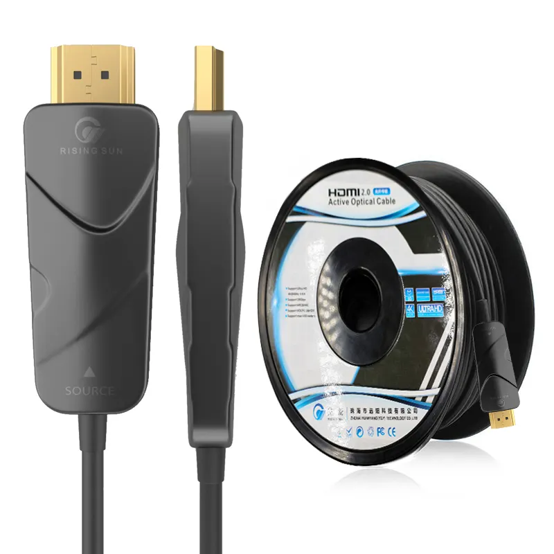 High Speed 18gbps Kabel 4k Ultra HD HDMI Fiber Optic Mini HDMI To HDMI Cable 18m Cable