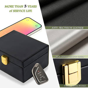 Boîtier de blocage de signal en fibre de carbone boîte de protection de porte-clés boîte de protection antivol pour clés de <span class=keywords><strong>voiture</strong></span> - Product Image 3