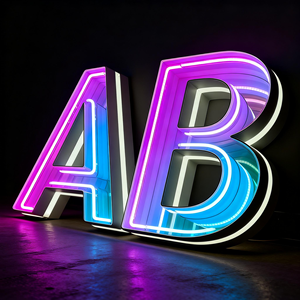 Letrero Luminoso con Logotipo Personalizado, Letrero de Canal Multicapa, Espejo <span class=keywords><strong>Infinito</strong></span> de Neón, Espejo Acrílico Abisal, Mini Letras, Letrero de Neón <span class=keywords><strong>Infinito</strong></span> - Product Image 6