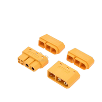 Connecteur Amass XT60 2+4-F/M avec gaine de protection pour broches de signal, type à souder, tension nominale 500V