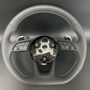 Volante auto in pelle personalizzato per Audi A1 8X A2 A3 Q3 Q5 <span class=keywords><strong>Q2</strong></span> A4 A5 A6 A8 Q3 Q5 Q7 S3 S5 S7 accessori per auto volante - Product Image 1