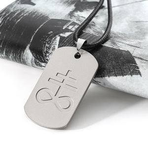 Collar de plata de ley de doble cara, Etiqueta de perro personalizada grabada - Product Image 1