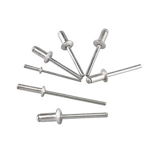 Remaches ciegos de cabeza redonda de aluminio tipo abierto M2.4-M5, remaches ciegos de cabeza redonda plana de acero inoxidable 304 semiacero - Product Image 2