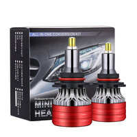 BBROY Phare LED de voiture en alliage d'aluminium lumineux à 360 degrés, étanche IP67, 12V 60W 6000 Lumens, ajustement universel H7, transfrontalier