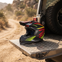 Casque de moto tout-terrain de haute qualité en ABS, certifié ECE/DOT, personnalisable, ventilé et sécurisé