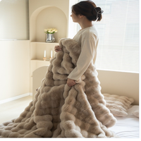 Couverture en fausse fourrure ZHENG YE super douce et chaude, tapis moelleux personnalisable pour chambre, salon et bureau