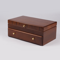 Ensemble de poker de luxe avec boîte de rangement en bois de qualité supérieure, portable, motif rayé, impression typographique, inclut des jetons en bois, coffret cadeau économique
