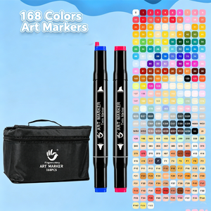 Marcador de Alcohol de Punta Doble, Cincel y Punta Redonda, Tinta Permanente de Secado Rápido, <span class=keywords><strong>para</strong></span> Dibujo Artístico y Manga - Product Image 6