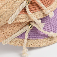 Chapeau de soleil en paille à visière incurvée, protection UV, coloré, pour l'été, les voyages, les activités de plein air, OEM/ODM, unisexe, pour la plage, le cyclisme, la pêche, casquette à dessus ouvert