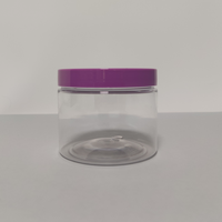 Emballage alimentaire cosmétique en gros 100ml 150ml 200ml 300ml 500ml ambre noir pet pot de crème cosmétique avec couvercle