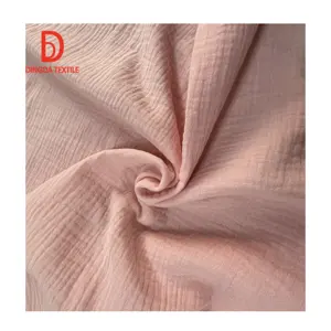 Dingda Factory Direct sales 100% cotton crepe de chine suitable for baby swaddle fabric women's clothing fabric