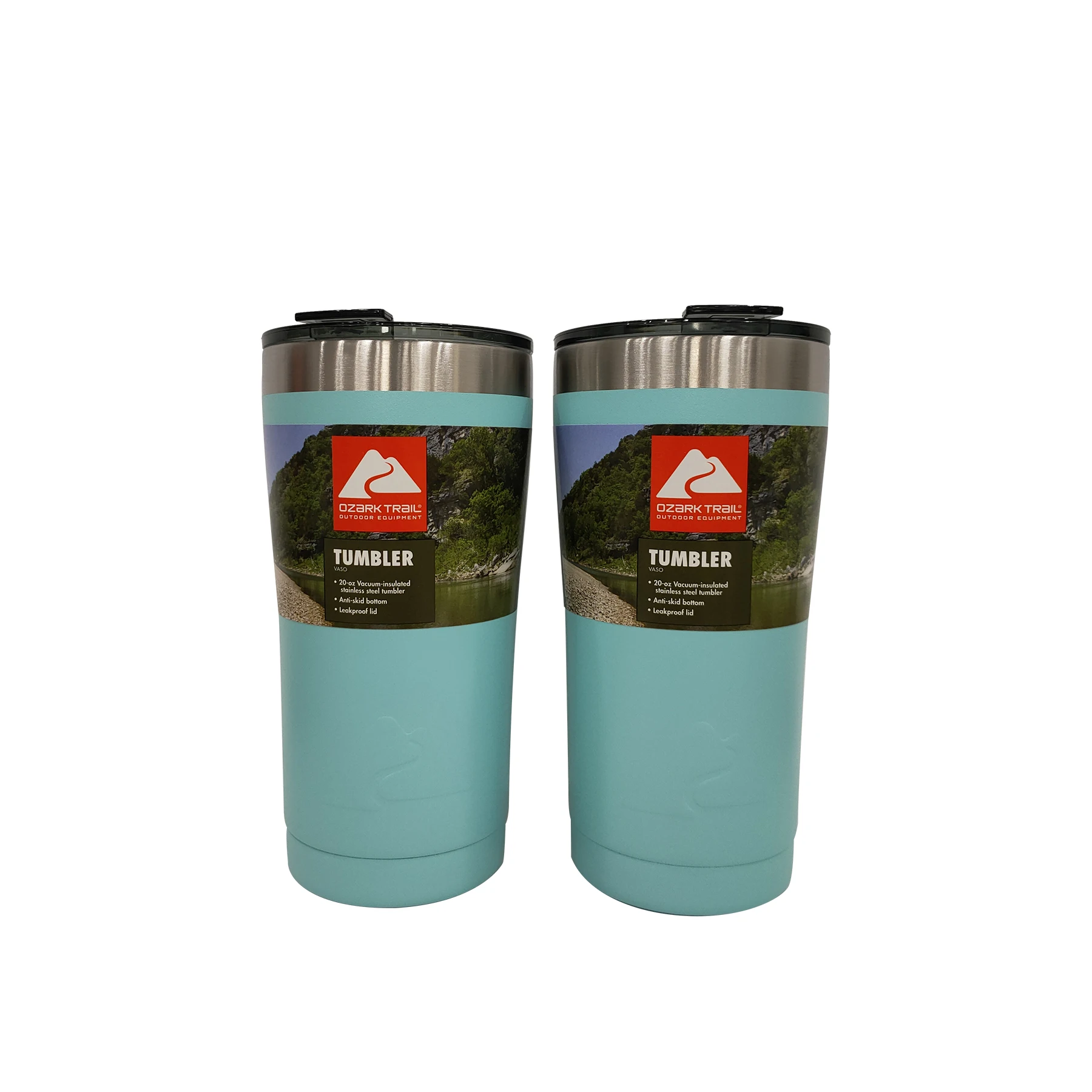 Ozark Trail 12oz Double Wall Insulated Can Cooler Cup With Silver Lid - Keeps Drinks Cold