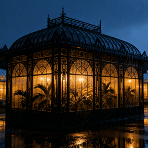 Serre <span class=keywords><strong>en</strong></span> <span class=keywords><strong>fer</strong></span> de style victorien pour la décoration de jardin extérieur, protection des plantes, toit incurvé, finitions décoratives, facile à assembler - Product Image 4