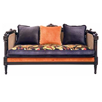 Chaise de canapé en bois massif rétro français pour la décoration intérieure fauteuil en tissu écologique pour salon petit appartement hôtel balcon
