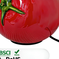 Lampe de table en forme de tomate rouge, lumière LED décorative pour chevet, chambre à coucher, salon
