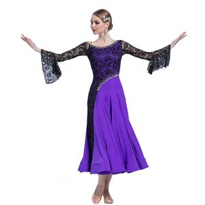Vestido de Práctica de Baile M-1742, Vestido de Malla Bordado <span class=keywords><strong>para</strong></span> Adultos, Estándar Nacional, <span class=keywords><strong>para</strong></span> Baile de Salón, Vals, <span class=keywords><strong>Tango</strong></span>, Ropa de Entrenamiento - Product Image 4