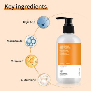 Crème hydratante pour la peau noire féminine avec logo personnalisé, lissante, hydratante, blanchissante, à l'acide kojique, lotion pour le corps - Product Image 3