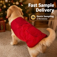 Chaleco Acolchado Rojo para Perro, Ropa Impermeable para Mascotas, Abrigo Térmico con Cuello Alto para Perros Pequeños