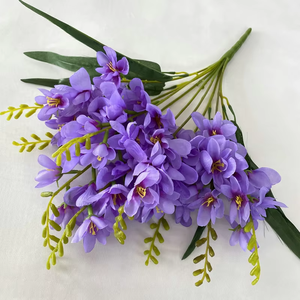 Fleurs artificielles en soie bleu-violet, Delphinium, Violette, <span class=keywords><strong>Jacinthe</strong></span> pour décorations de mariage, Saint-Valentin, remise de diplôme - faites à la main, longues - Product Image 6