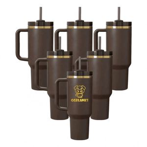 Best Value Gifts 30Oz 40Oz H2.0 Tumbler Travel Mug <b>Chocolate</b> Gold Underneath Tumblers - Product Image 3
