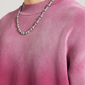 Suéter de Hombre con Cuello Redondo, Lavado y Decolorado al Sol, Personalizado con Logotipo, Venta al Por Mayor de Fabricantes - Product Image 5