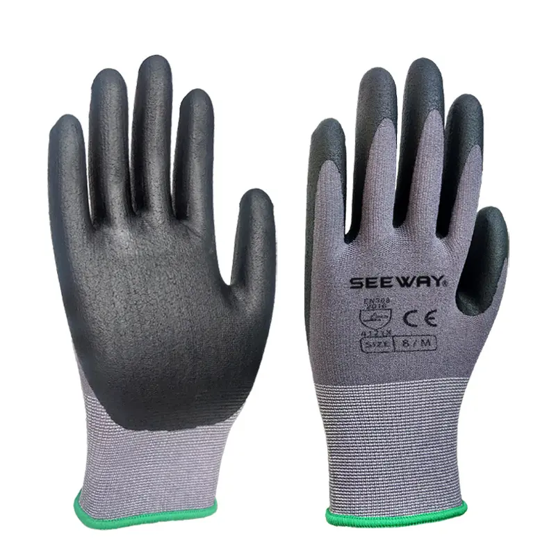 Seeway 13g Foam Nitrile Palm Coating Gloves