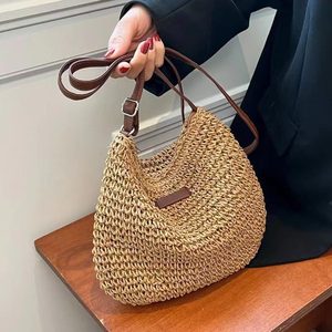 Nuevo Bolso Tote <span class=keywords><strong>de</strong></span> Poliéster <span class=keywords><strong>de</strong></span> Color Sólido, Estilo Vintage, Portátil y Elegante para Mujer, Gran Capacidad, para Otoño/Invierno/Primavera/Verano, <span class=keywords><strong>Playa</strong></span> - Product Image 1