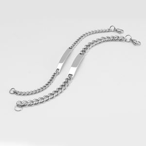 10 शैलियों 5 रंग स्टेनलेस स्टील बार नाम प्लेट कंगन चिकनी सतह घुमावदार प्लेट कस्टम नाम कंगन गहने - Product Image 5