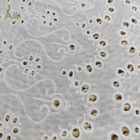 Tissu en voile de coton 100% de qualité, technique de broderie, pour textiles de maison et accessoires de mariage pour filles, en stock
