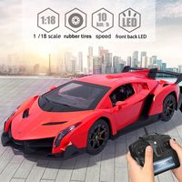Lamborghini échelle 1:18 pour enfants, modèle de course RC voiture jouet électrique télécommande modèle de voiture moulé sous pression