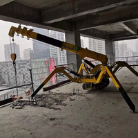 Mini-grue araignée EPA CE 10 tonnes, grue hydraulique autopropulsée pour l'installation de vitres et les levages d'ingénierie