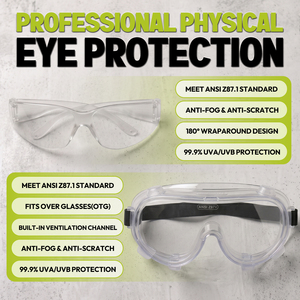 Kit de sécurité EPI tout-en-un sans tracas avec lunettes anti-coupure ANSI Z87.1, bouchons d'oreilles et rangement - Product Image 4