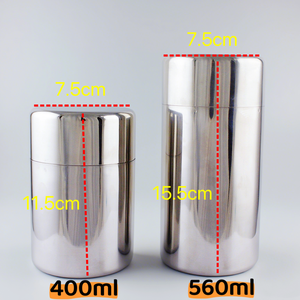 Hot Sale Kitchen Accessories Double Lid <b>Tea</b> <b>Tin</b> Can Dried Food Container Spices Can 400ML Stainless Steel <b>Tea</b> Caddy Canister - Product Image 3